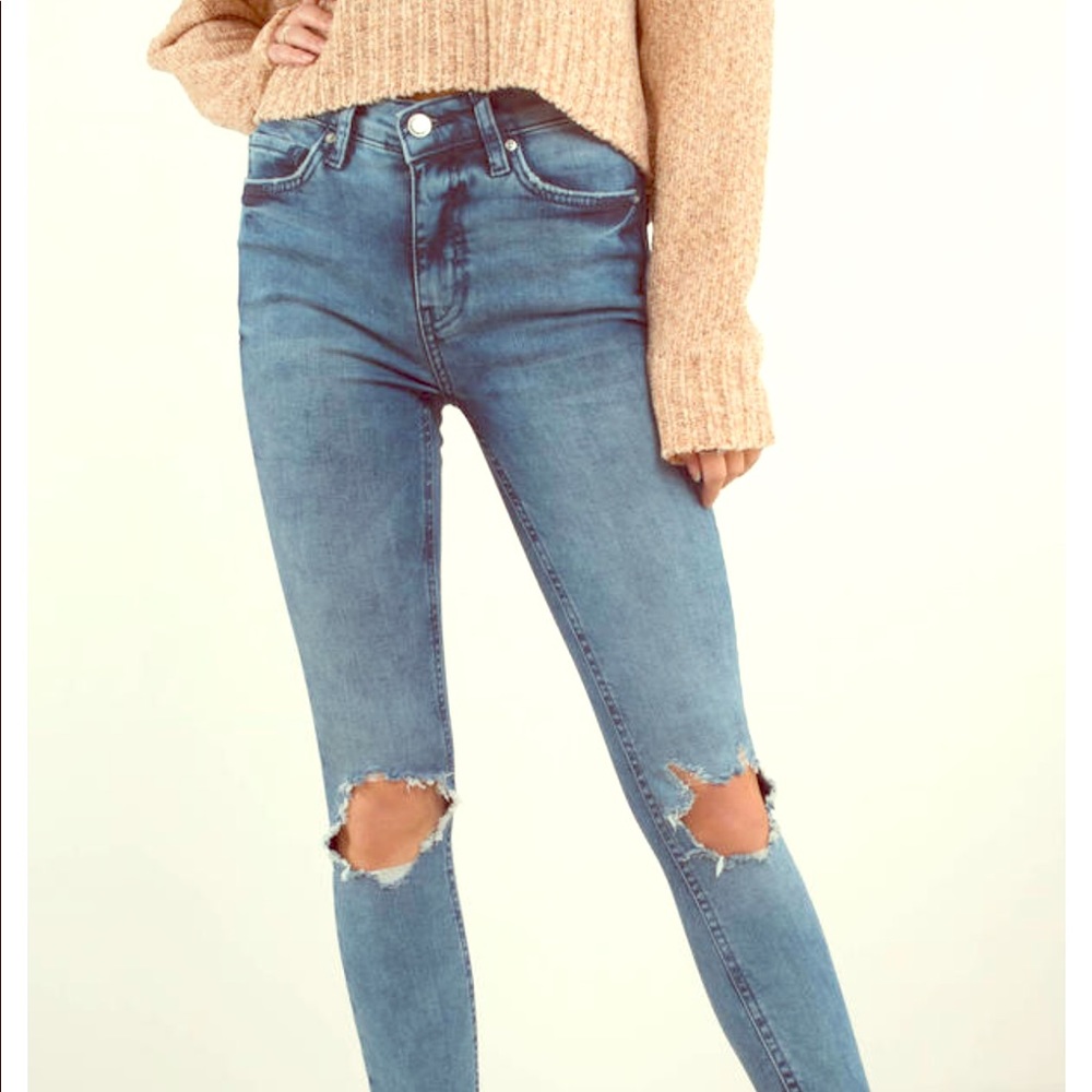 FREE PEOPLE - Busted High Rise Skinny Jeans
